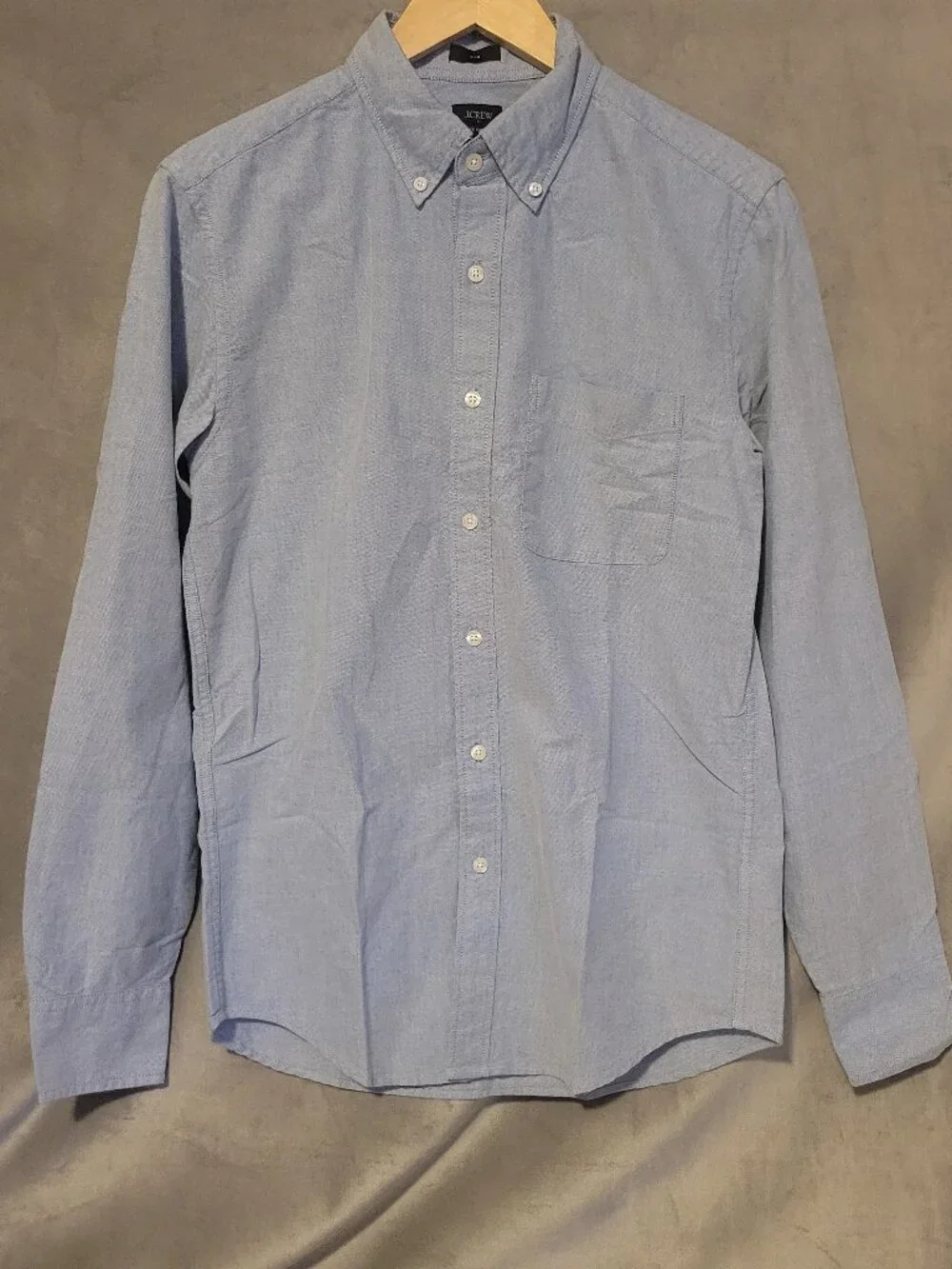 J. Crew Men's Long Sleeve Button Down Shirt Slim Flex Oxford Size Small Blue NWT